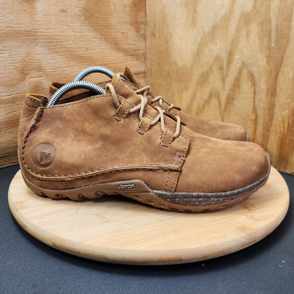 Merrell Other - Merrell Apollo Autumn Mens Tan Suede Mid Chukka Vibram Ankle Boots Size 8.5